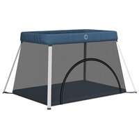 Babybox met matras linnen marineblauw 2