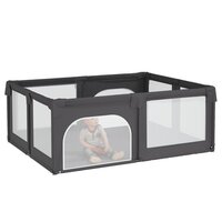 Babybox met 2 deuren oxford stof donkergrijs 3