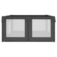 Babybox met 2 deuren oxford stof donkergrijs 6