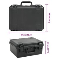 Flightcase draagbaar 49x38x23 cm PP zwart 8
