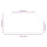 Glasplaat openhaard zeshoekig 100x50 cm 10