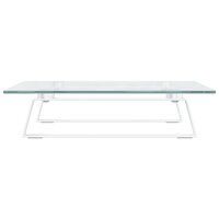 Monitorstandaard 40x35x8 cm gehard glas en metaal wit 5
