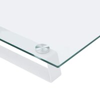 Monitorstandaard 40x35x8 cm gehard glas en metaal wit 7