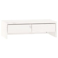 Monitorstandaard 50x27x15 cm massief grenenhout wit 2