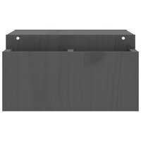 Monitorstandaard 70x27,5x15 cm massief grenenhout grijs 6