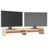 Monitorstandaard 100x24x16 cm massief grenenhout 4