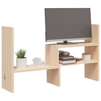Monitorstandaard (39-72)x17x43 cm massief grenenhout 4