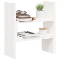 Monitorstandaard (39-72)x17x43 cm massief grenenhout wit 5