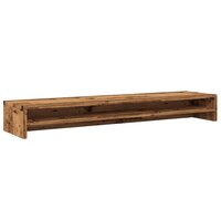 Monitorstandaard 100x24x13 cm bewerkt hout oud houtkleurig 2