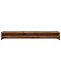 Monitorstandaard 100x24x13 cm bewerkt hout oud houtkleurig 5