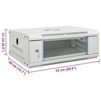 Netwerkkast wandgemonteerd 4U 19&quot; IP20 53x40x21 cm 8