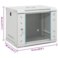 Netwerkkast wandgemonteerd 9U 19&quot; IP20 53x40x45 cm 8
