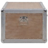 Opbergkist 91x52x40 cm massief vurenhout bruin 3