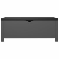 Opbergbox met kussen 105x40x45 cm bewerkt hout grijs 5