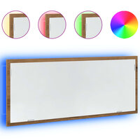 Badkamerspiegel LED 100x8,5x37 cm bewerkt hout artisanaal eiken 2