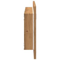 Badkamerspiegel LED 100x8,5x37 cm bewerkt hout artisanaal eiken 7