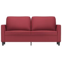 Tweezitsbank 140 cm kunstleer wijnrood 3