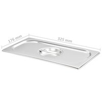 Deksels 4 st voor GN 1/3 schalen roestvrij staal 6