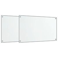Spatschermen keuken 2 st 70x40 cm gehard glas transparant 2