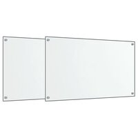 Spatschermen keuken 2 st 70x60 cm gehard glas transparant 2