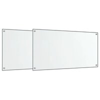 Spatschermen keuken 2 st 80x40 cm gehard glas transparant 2
