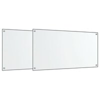 Spatschermen keuken 2 st 80x50 cm gehard glas transparant 2