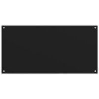 Spatschermen keuken 2 st 80x40 cm gehard glas zwart 3