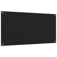 Spatschermen keuken 2 st 80x40 cm gehard glas zwart 4