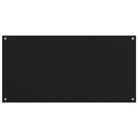 Spatschermen keuken 2 st 80x50 cm gehard glas zwart 3