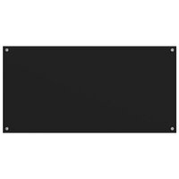 Spatschermen keuken 2 st 80x60 cm gehard glas zwart 3