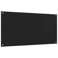 Spatschermen keuken 2 st 80x60 cm gehard glas zwart 4