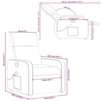 Massagestoel verstelbaar stof donkerbruin 12