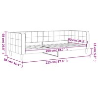 Slaapbank 80x200 cm fluweel donkergrijs 8
