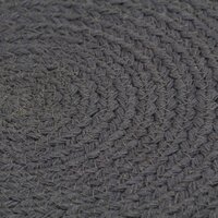 Placemats 6 st rond 38 cm katoen effen donkergrijs  3
