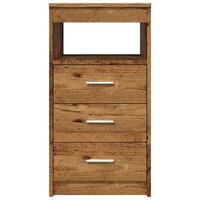 Ladekast 40x50x76 cm bewerkt hout oud houtkleurig 5