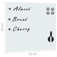 Magneetbord voor aan de wand 50x50 cm glas 5