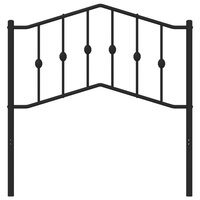 Hoofdbord 90 cm metaal zwart 2