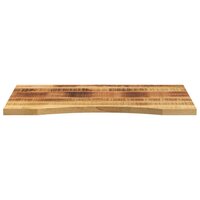 Bureaublad met ronding 90x50x2,5 cm massief ruw mangohout 3