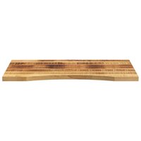Bureaublad met ronding 100x60x2,5 cm massief ruw mangohout 3