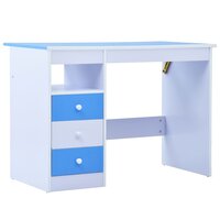 Kindertekentafel/-bureau kantelbaar blauw en wit 3