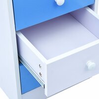 Kindertekentafel/-bureau kantelbaar blauw en wit 9