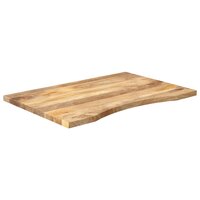 Bureaublad met ronding 90x50x2,5 cm massief ruw mangohout 2