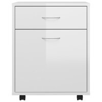 Rolkast 45x38x54 cm bewerkt hout hoogglans wit 4