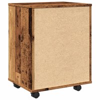 Rolkast 46x36x59 cm bewerkt hout oud houtkleurig 7