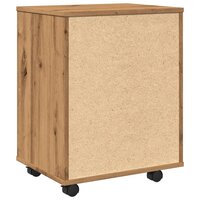 Rolkast 46x36x59 cm bewerkt hout artisanaal eikenkleurig 7