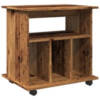 Rolkast 60x45x60 cm bewerkt hout oud houtkleurig 2