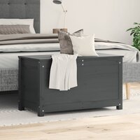 Opbergbox grijs 80x40x45,5 cm massief grenenhout 3