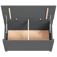 Opbergbox grijs 80x40x45,5 cm massief grenenhout 8