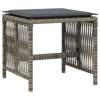 Tuinkrukken 4 st met kussens 41x41x36 cm poly rattan grijs 4