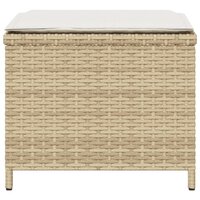 Tuinkrukken 4 st met kussens 40x40x35 cm poly rattan beige 6